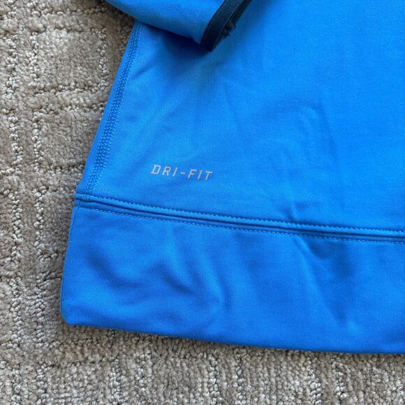 Nike Pro Hyperwarm Hoodie Sz Small Blue Hybrid Training Pullover Cold Weather - Picture 3 of 8
